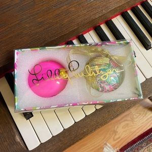 NIB 2021 Lilly Pulitzer Christmas Ornament Set